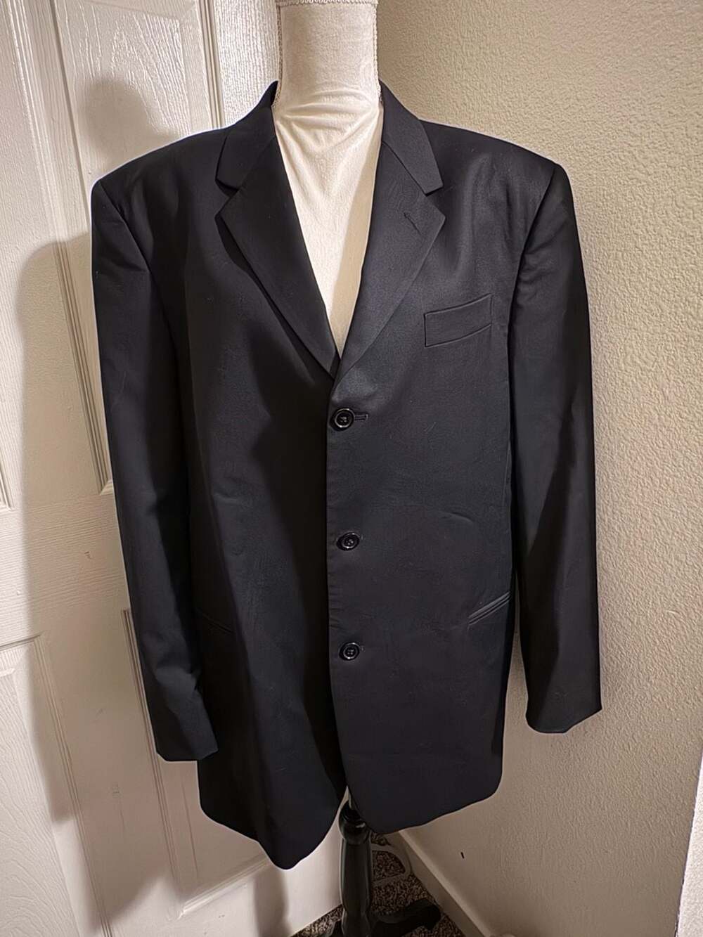 Donna Karan Signature Men's 3-Button Wool Blazer Jacket Made in Italy Size 44R